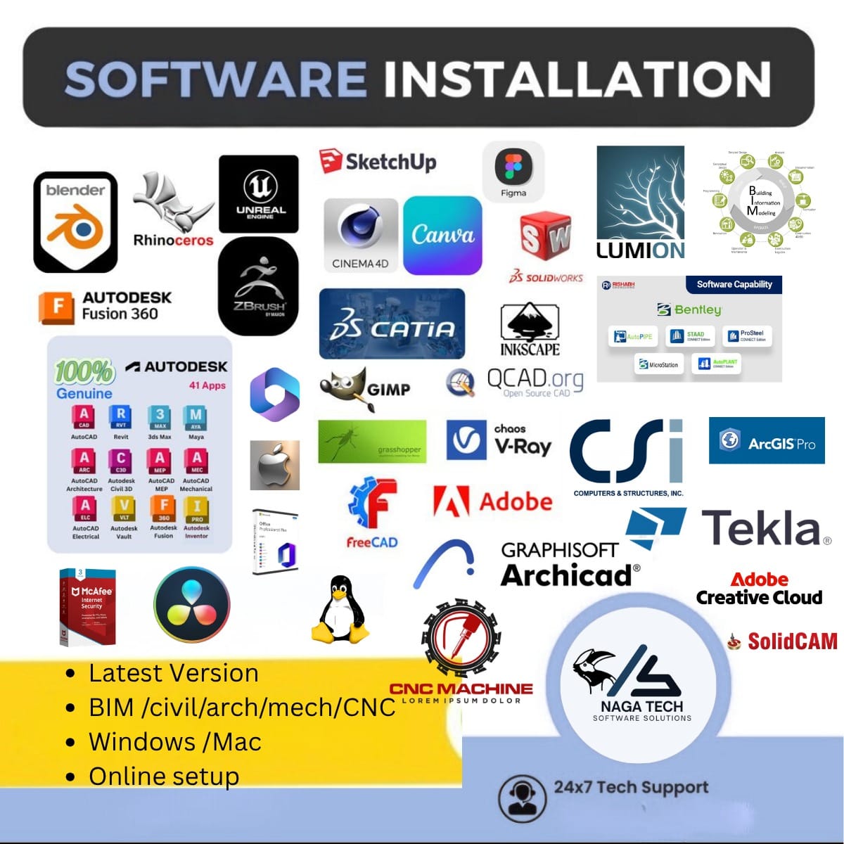 NagaTech Engineering Software Installation service