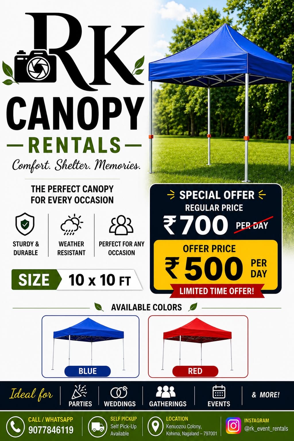 Canopy Rental — Kenuozou Colony