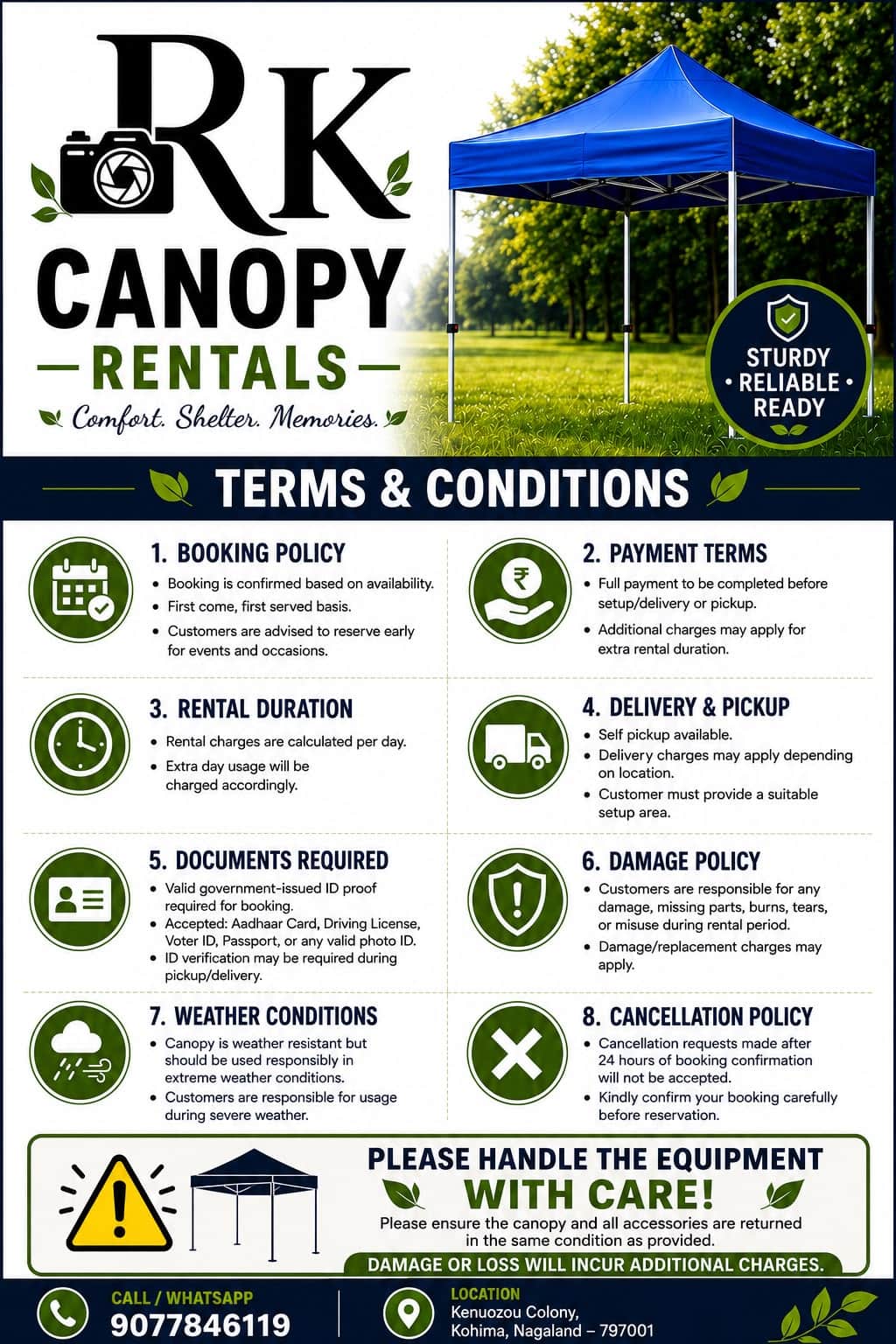 Canopy Rental — Kenuozou Colony photo 2