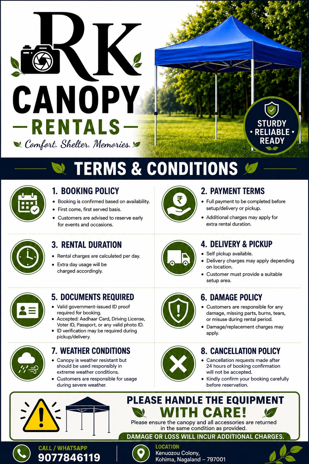 Canopy Rental — Kenuozou Colony photo 2